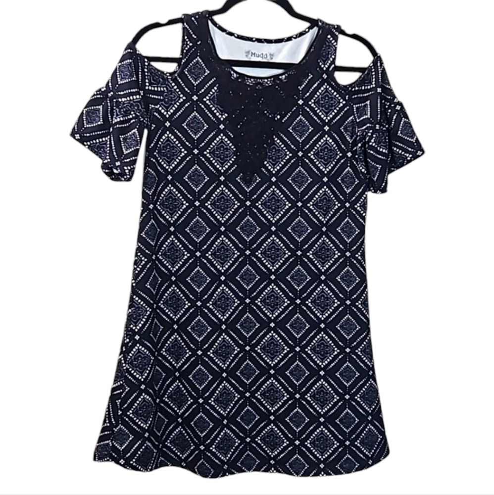 Mudd Girls Cold Shoulder Short Sleeve Sundress Size 14 - Picture 1 of 12